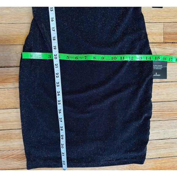 Lulus | Gift of Love Black Silver Backless Long Sleeve Bodycon Dress | Size L - Picture 14 of 14